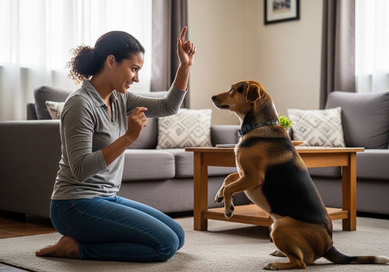Perro recibiendo cuidado en casa