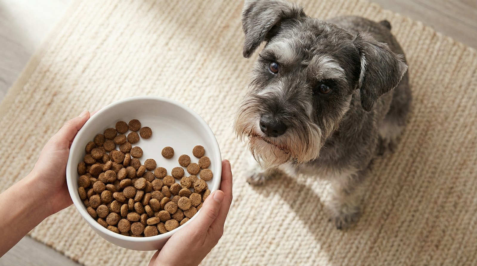 Persona alimentando a un gato